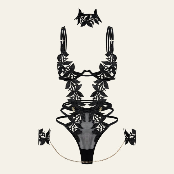 The Midnight Lace-Inspired Chain Bodysuit