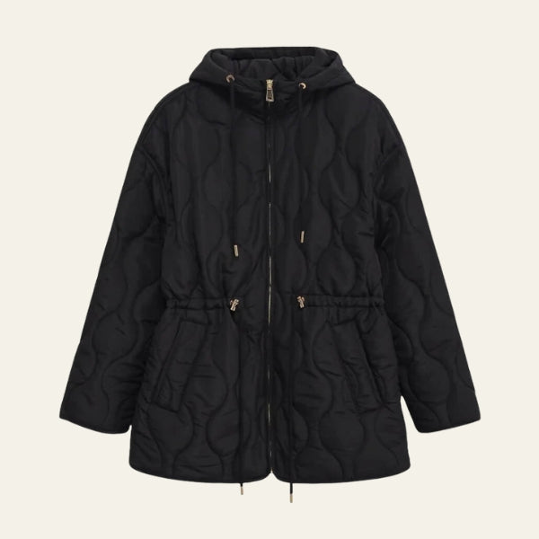 The Camden Drawstring Quilted Hooded Jacket