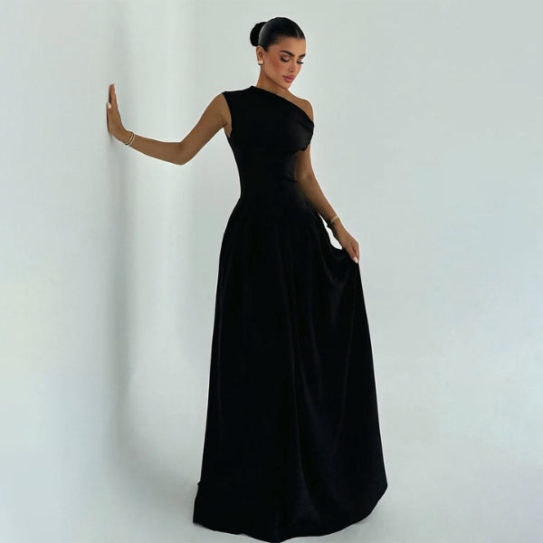 The Ravello One-Shoulder Maxi Dress