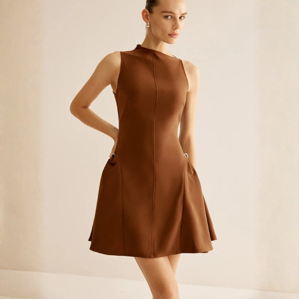 The Valencia Ring-Gathered Mini Dress