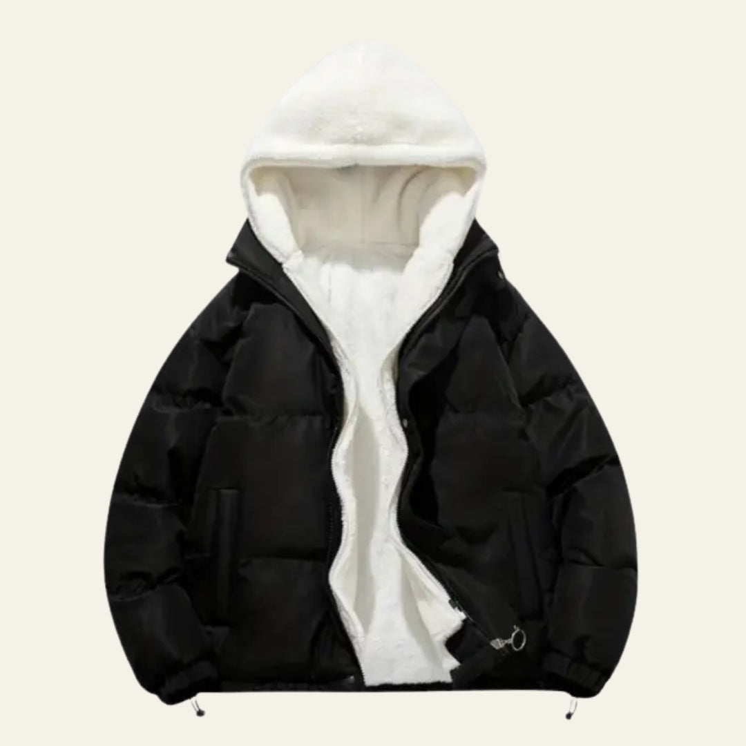 The Aspen Fleece-Lined Hooded Puffer Jacket
