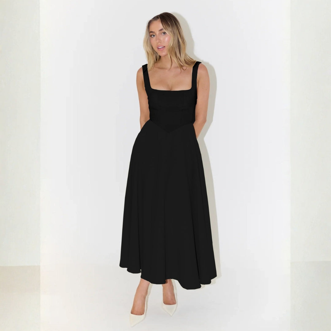 The Amalfi Square-Neck Midi Dress