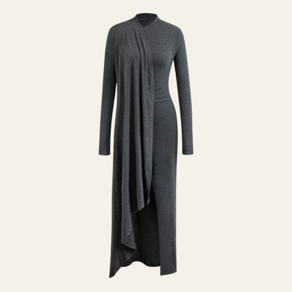 The Milan Draped Scarf Midi Dress