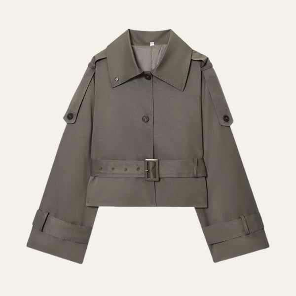 The Florence Belted Cropped Utility Jacket