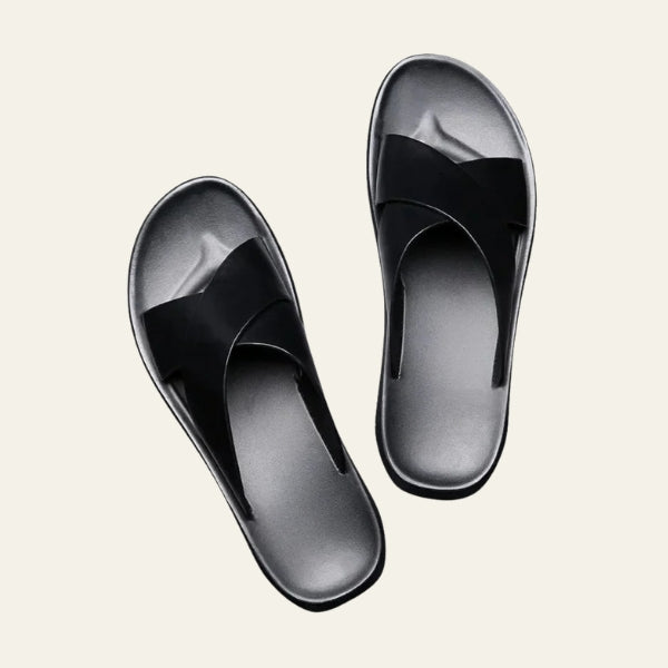 The Riviera Cross-Strap Slide Sandals