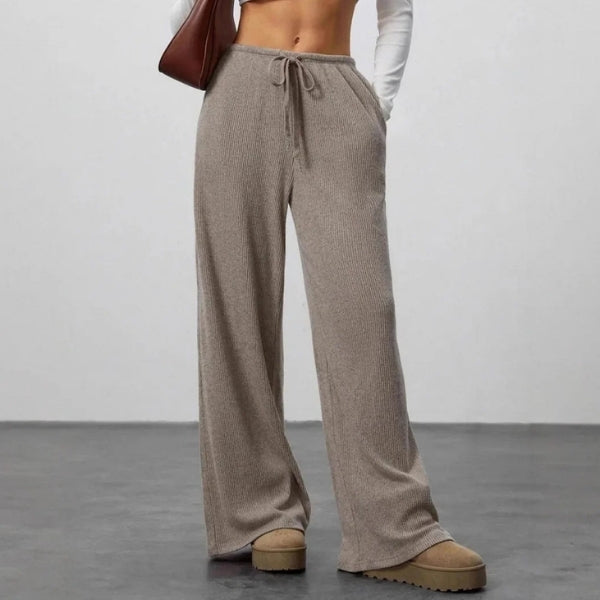 The Ita Ribbed Wide-Leg Trouser