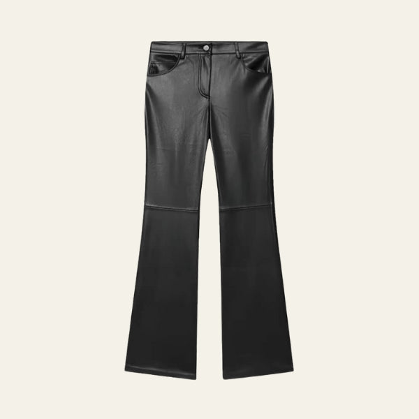 The Chelsea Flared Leather Trousers