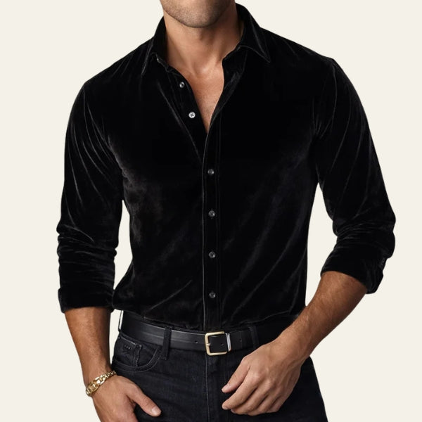 The Kensington Velvet-Touch Button Shirt