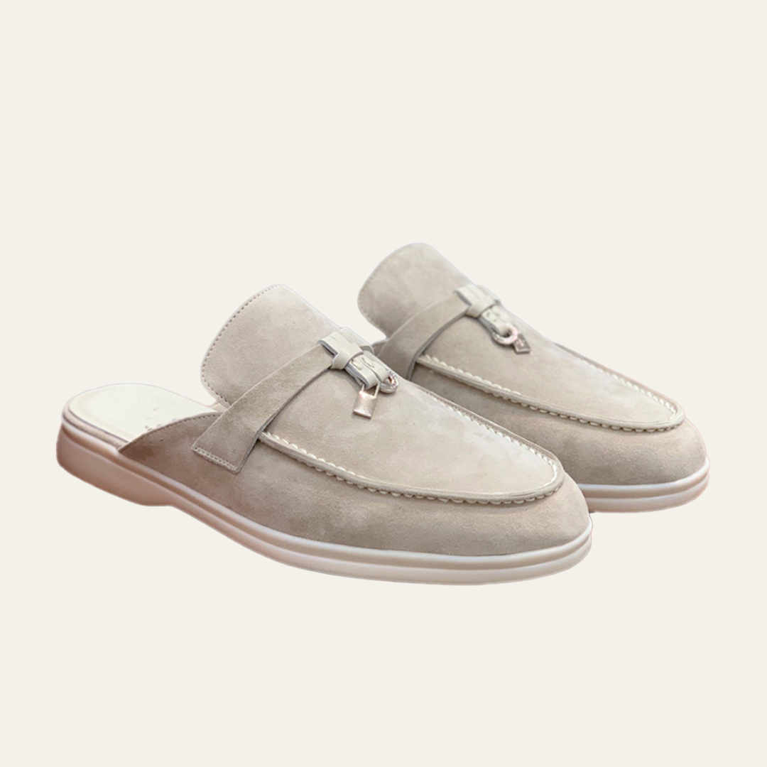 The Lisbon Suede Loafer Mule