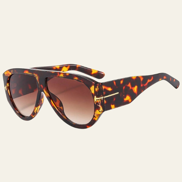 The Capri Tortoiseshell Shield Sunglasses