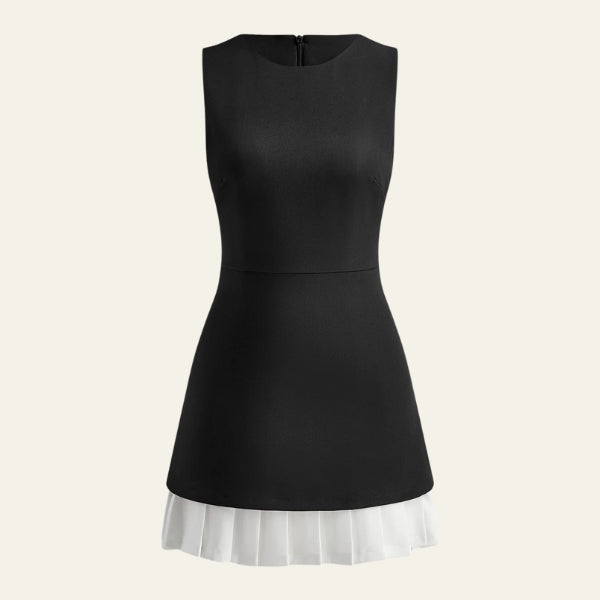 The Vienna Pleated-Hem Mini Dress