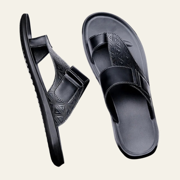 The Riviera Geometric-Embossed Slides