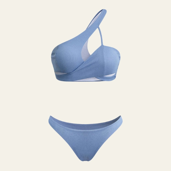The Mykonos Ribbed Cut-Out Bikini