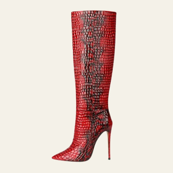 The Prague Stone Stiletto Boot