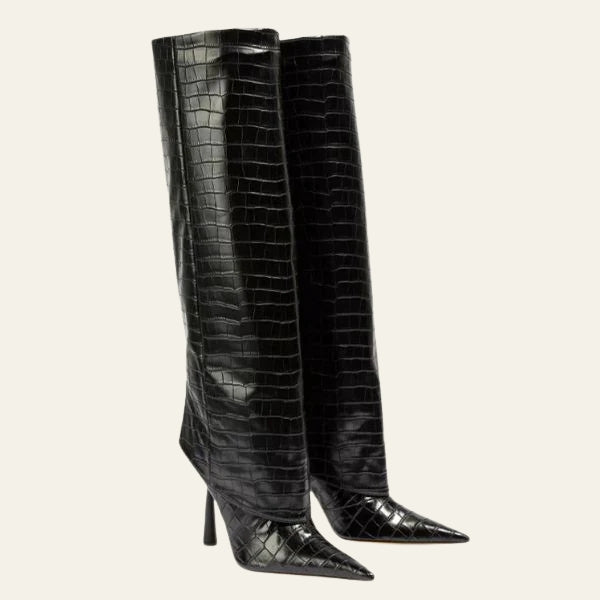 The Vienna Croc Stiletto Boot