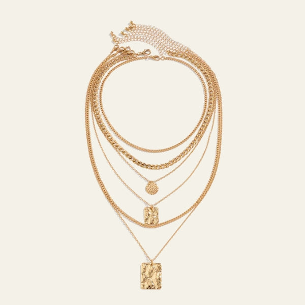 The Livia Layered Pendant Necklace