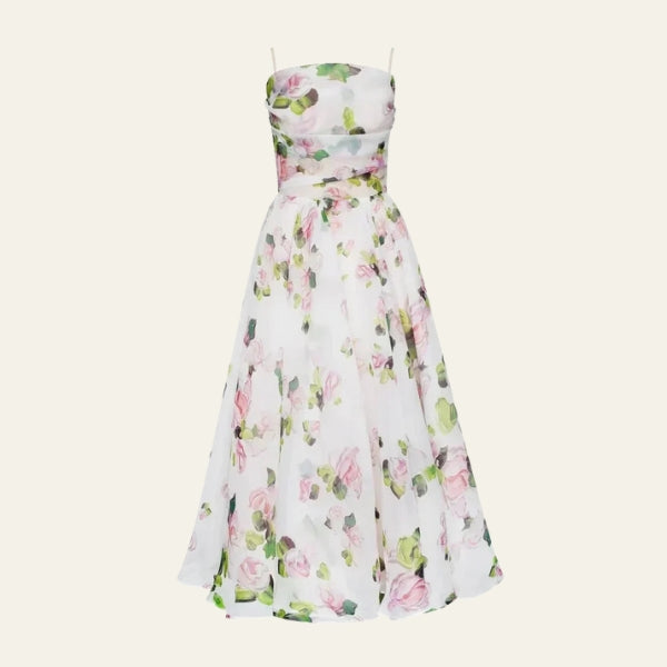 The Amalfi Fitted-Bodice Midi Dress