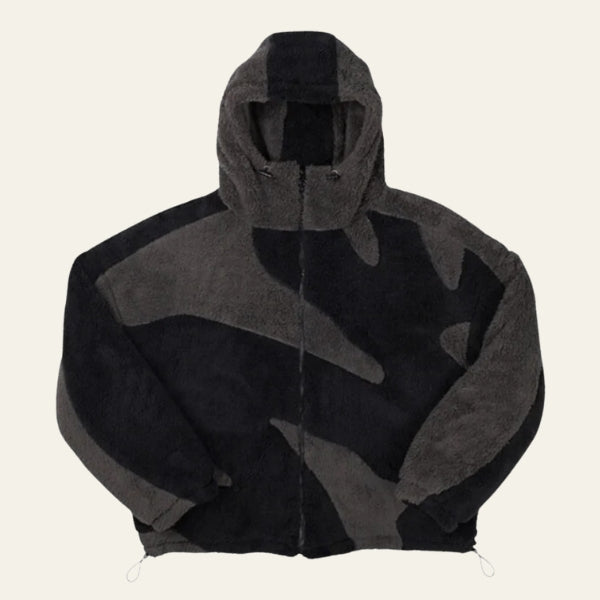The Oslo Patterned Fleece Zip Hoodie