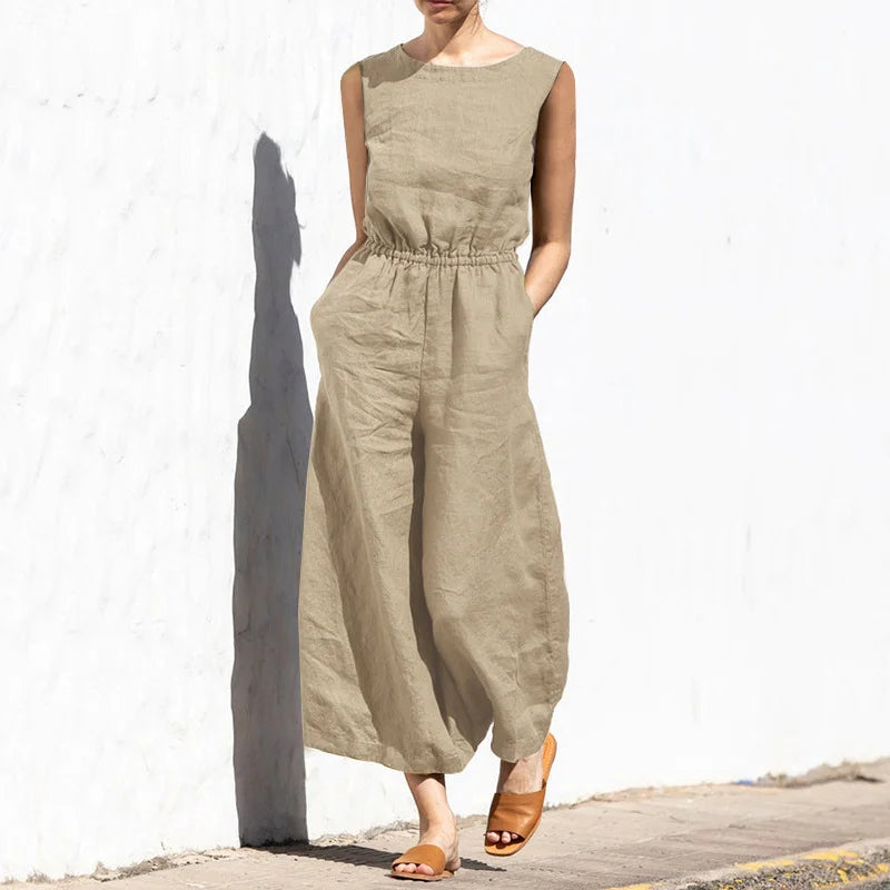 The Amalfi Elastic-Waist Wide-Leg Jumpsuit