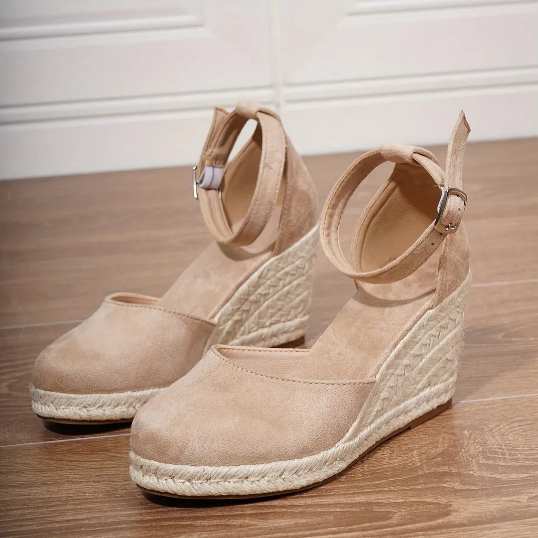 The Ibiza Ankle-Strap Espadrille Wedges
