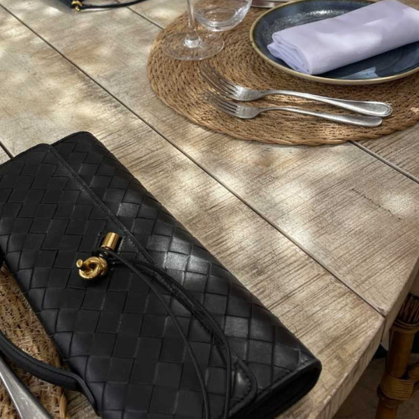 The Vienna Leather Woven Clutch