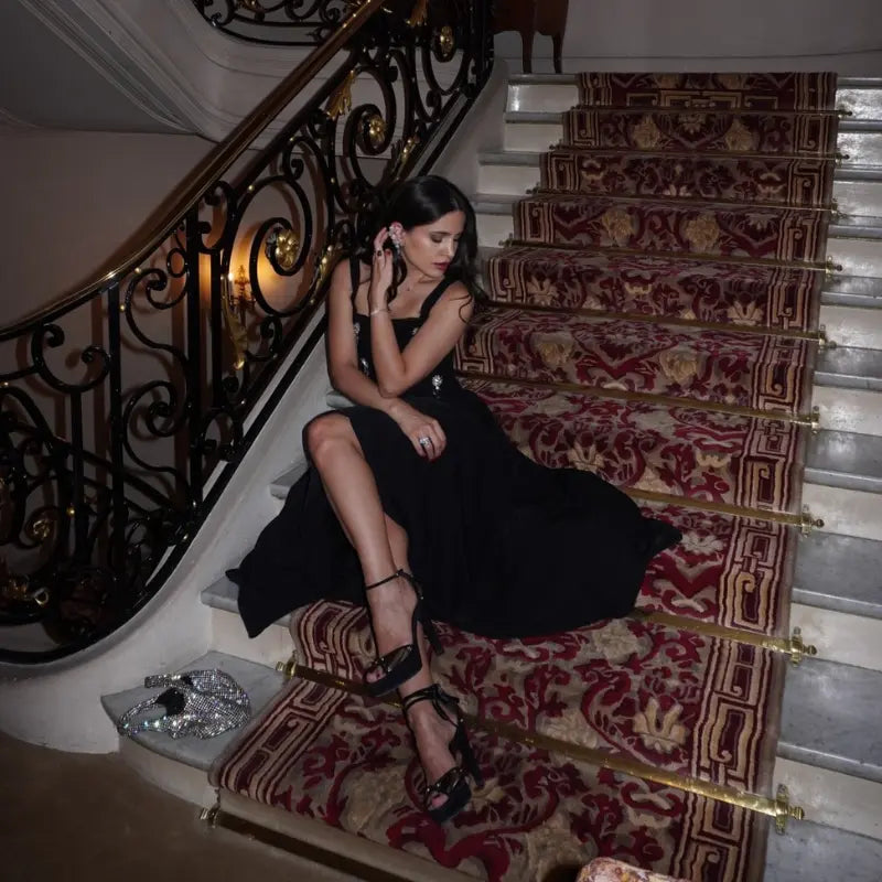 The Valencia Square-Neck Midi Dress