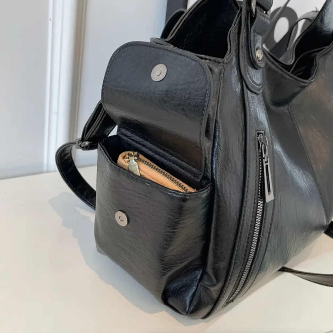 The Turin Leather Crossbody Tote Bag