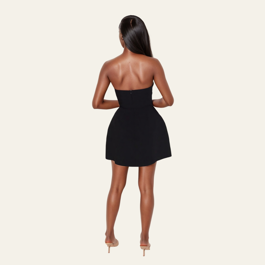The Vienna Structured Strapless Mini Dress