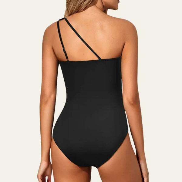 The Capri Ruched One-Shoulder Swimsuit