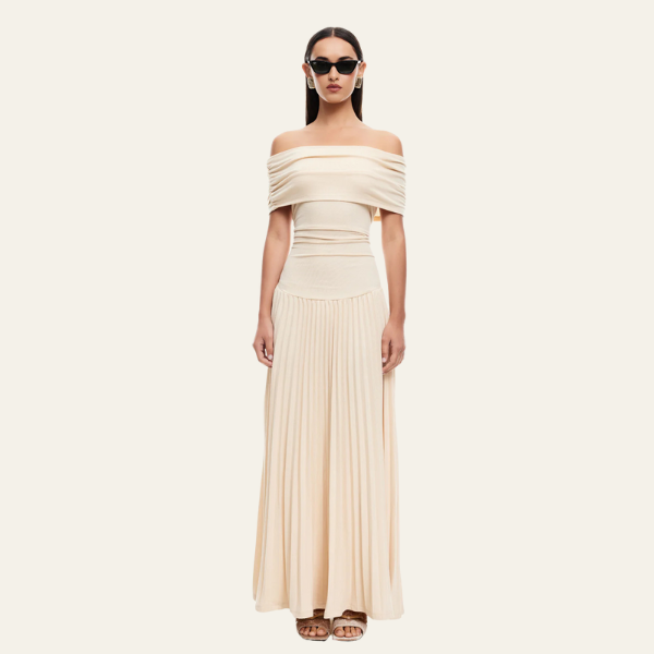 The Amalfi Rayon Off-Shoulder Maxi Dress