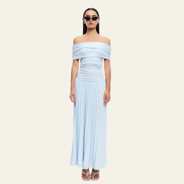 The Amalfi Rayon Off-Shoulder Maxi Dress