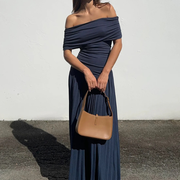 The Amalfi Rayon Off-Shoulder Maxi Dress