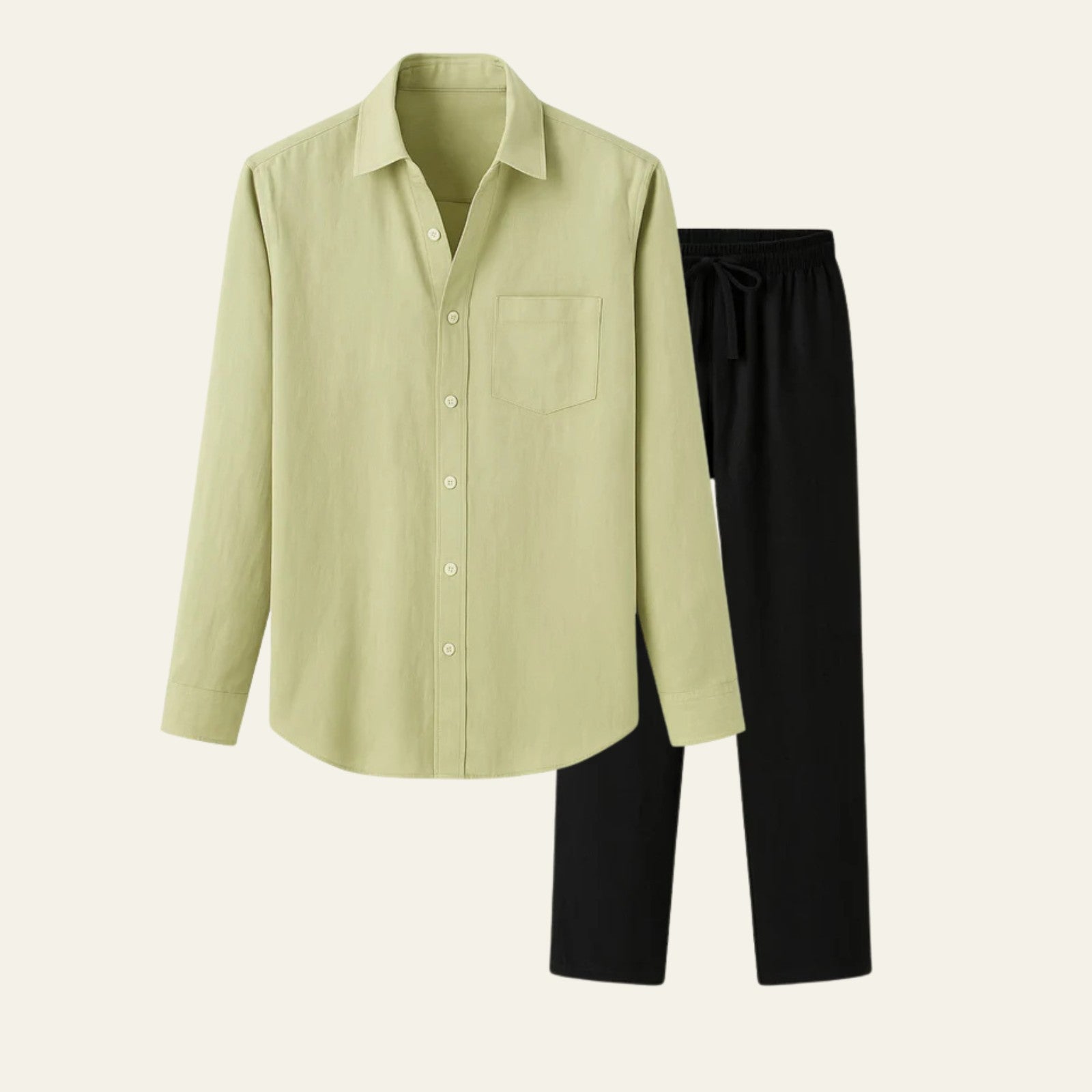The Atlas Linen Set Black