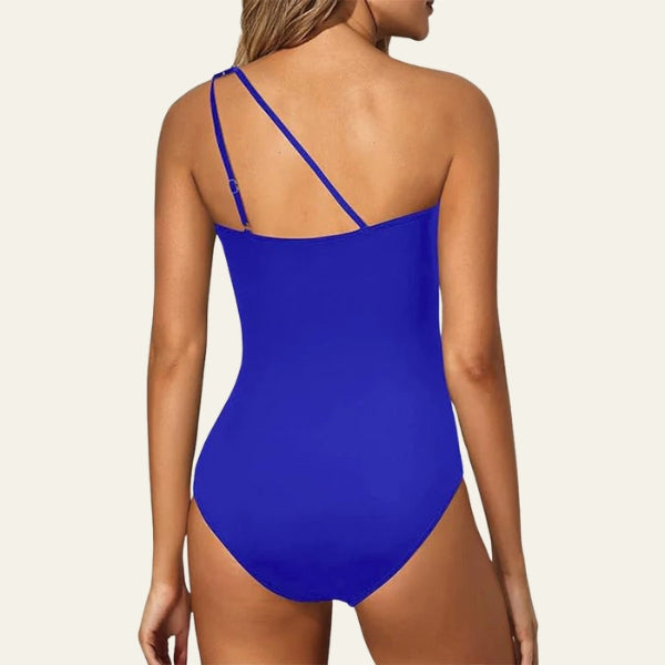 The Capri Ruched One-Shoulder Swimsuit