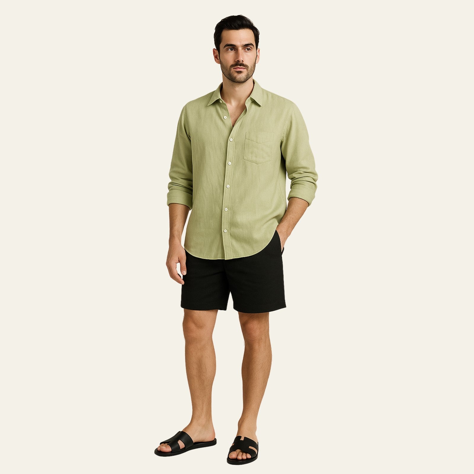 The Solstice Linen Set Black