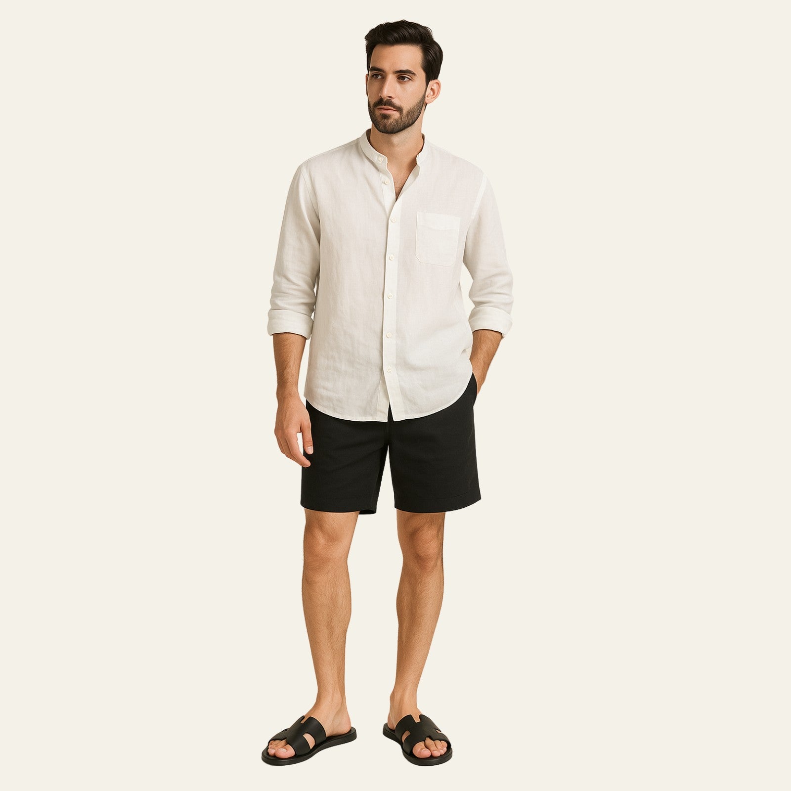 The Solstice Linen Set Black