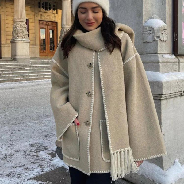 The Antwerp Wool Scarf Coat