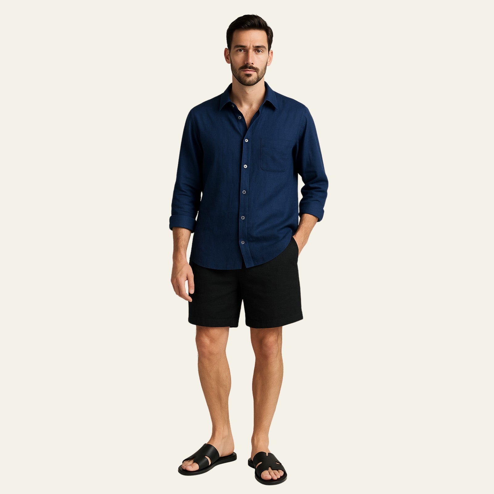 The Solstice Linen Set Black