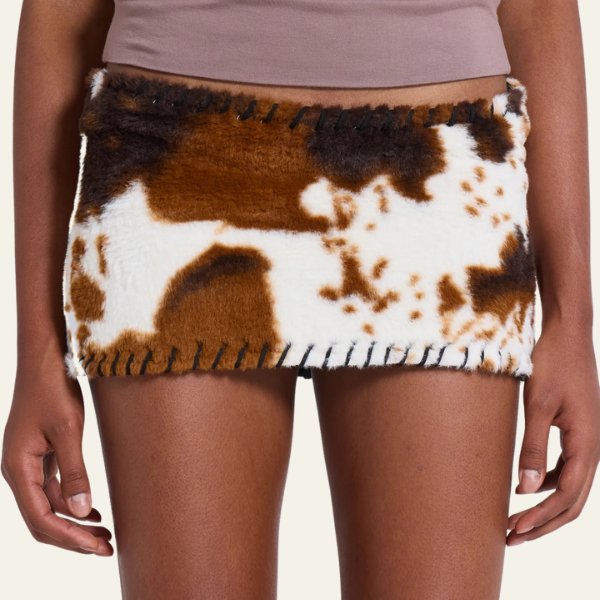 The Milan Faux Fur Micro Mini Skirt