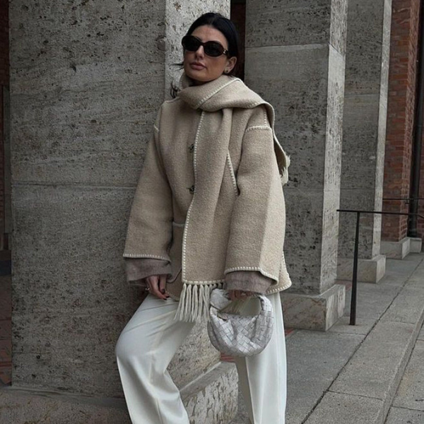 The Antwerp Wool Scarf Coat