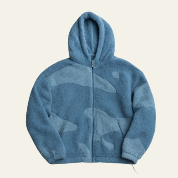 The Oslo Patterned Fleece Zip Hoodie