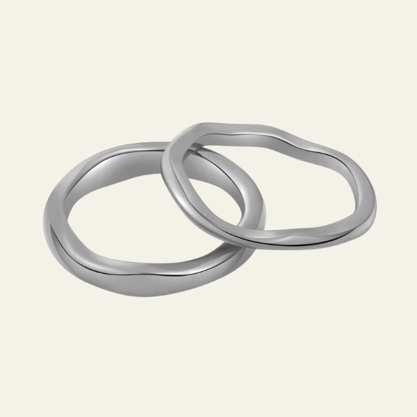 The Milan Organic Band Ring Set