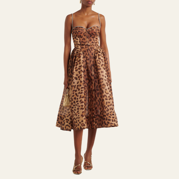 The Portofino Leopard Corset Dress