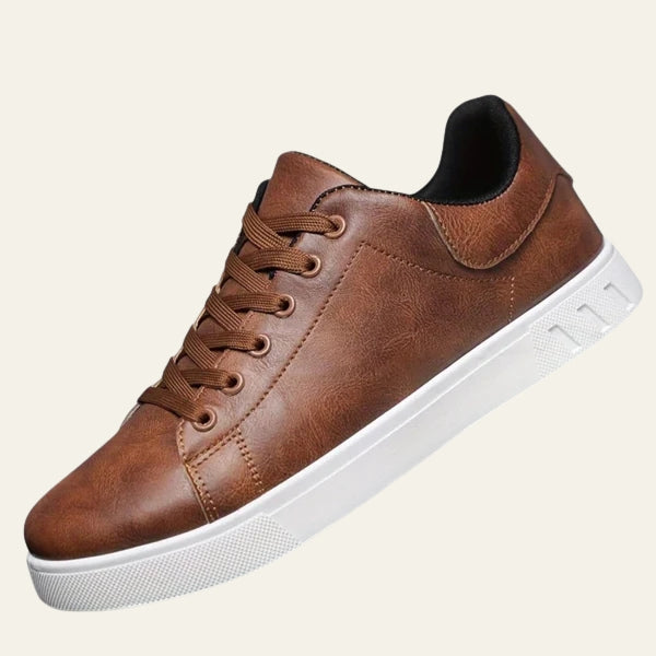 The Hudson Low-Top Leather Sneakers
