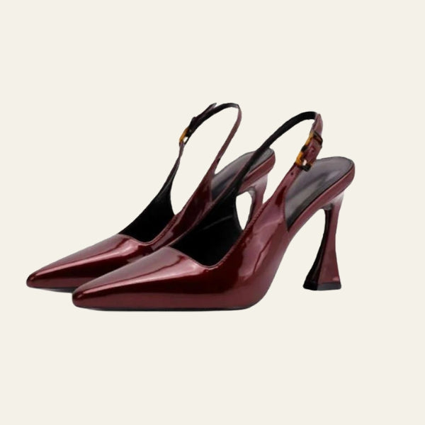 The Valencia Patent Slingback Heels