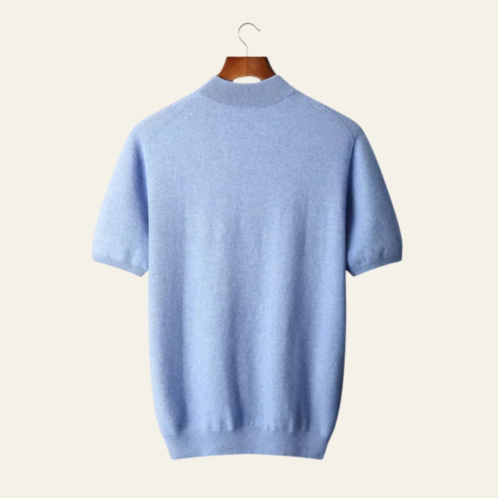 The Vienna Cashmere Mock Neck T-Shirt