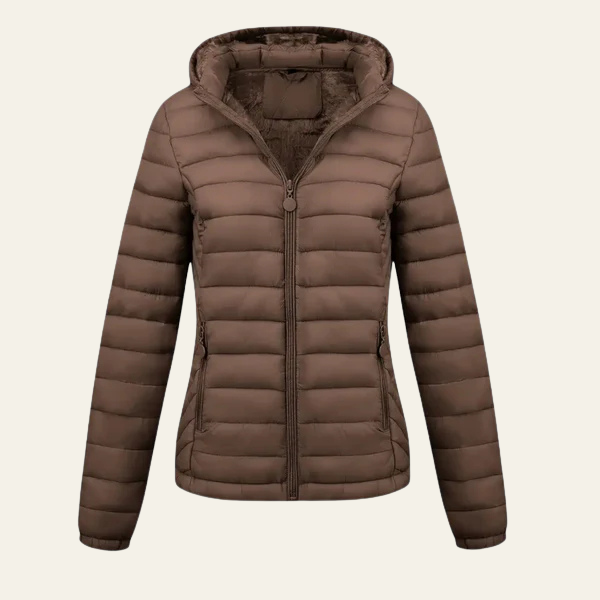 The Solenne Lightweight Hooded Winter Jacket