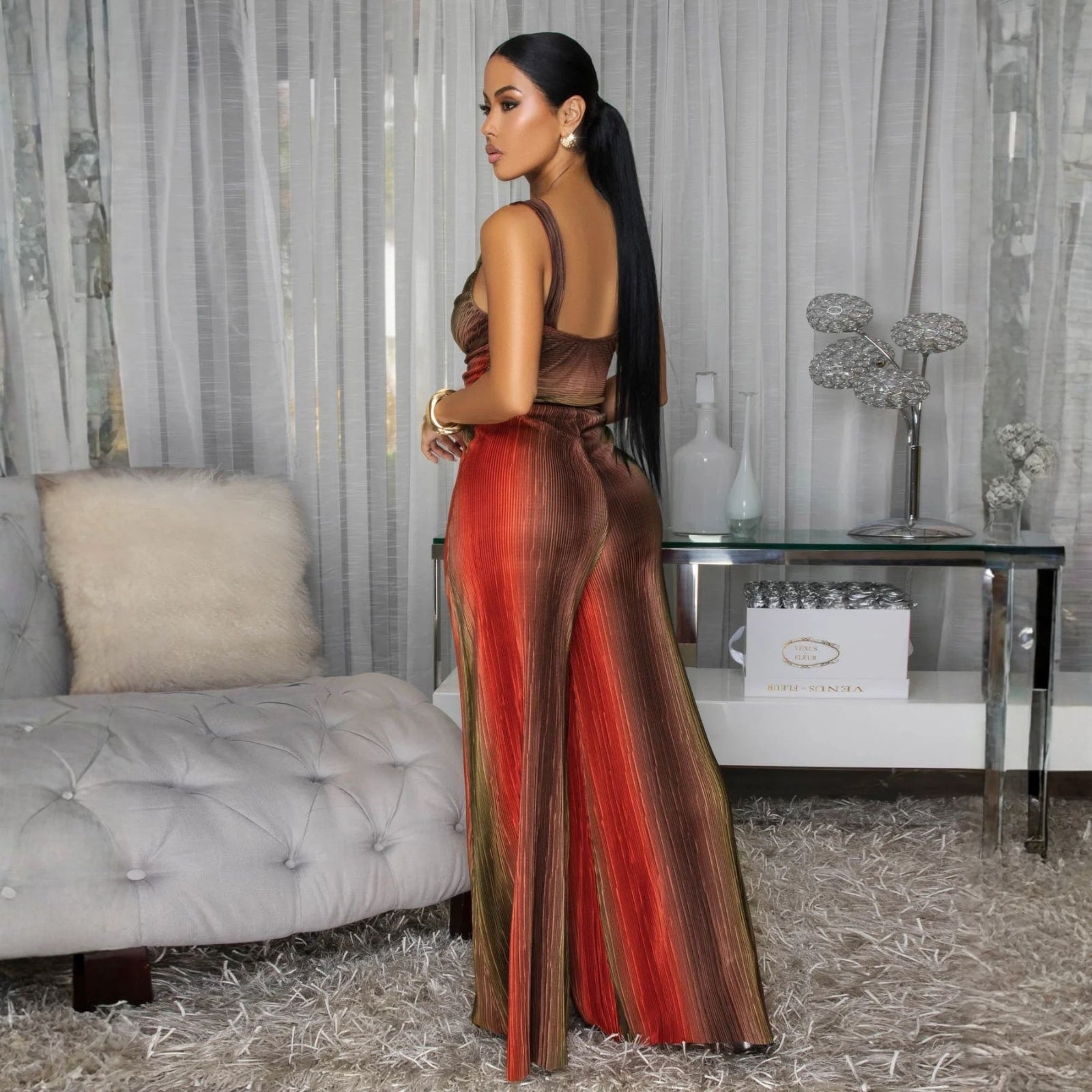 The Maya Halter-Neck Printed Jumpsuit