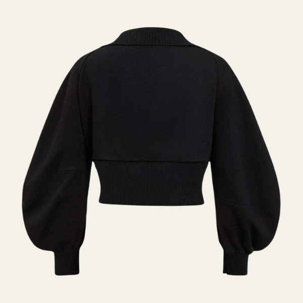 The Brooklyn Contrast-Sleeve Denim Bomber