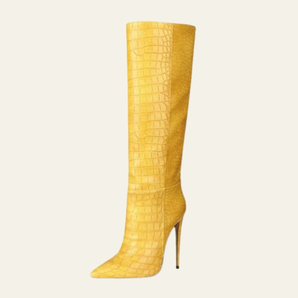 The Prague Stone Stiletto Boot